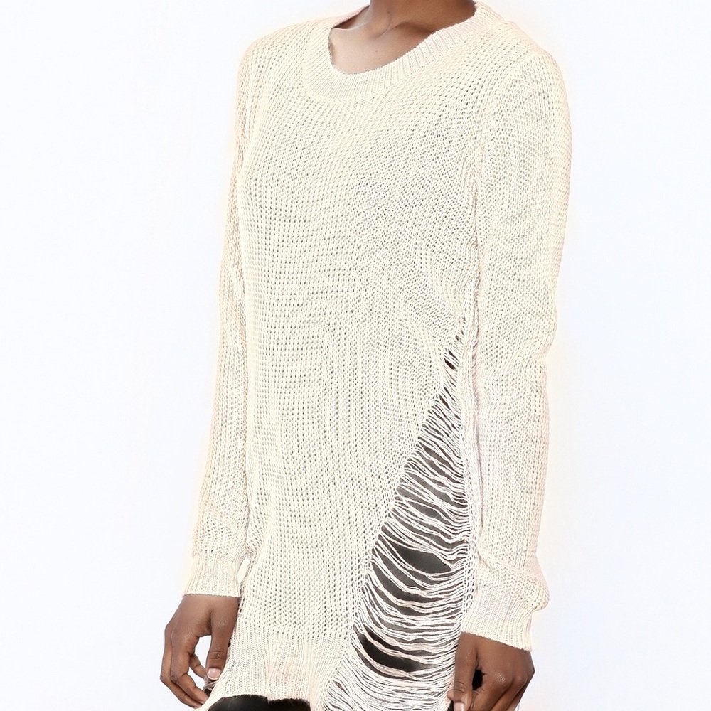 Fashion Nova Distressed Sweater (Settle down)